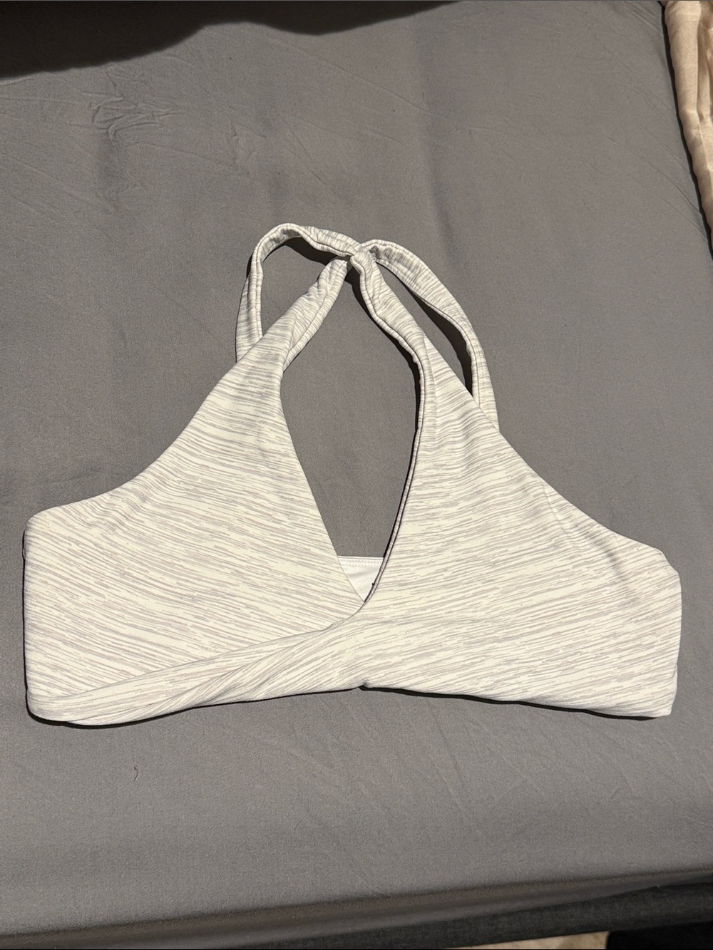 Ryderwear Light Heathered Gray sports bra